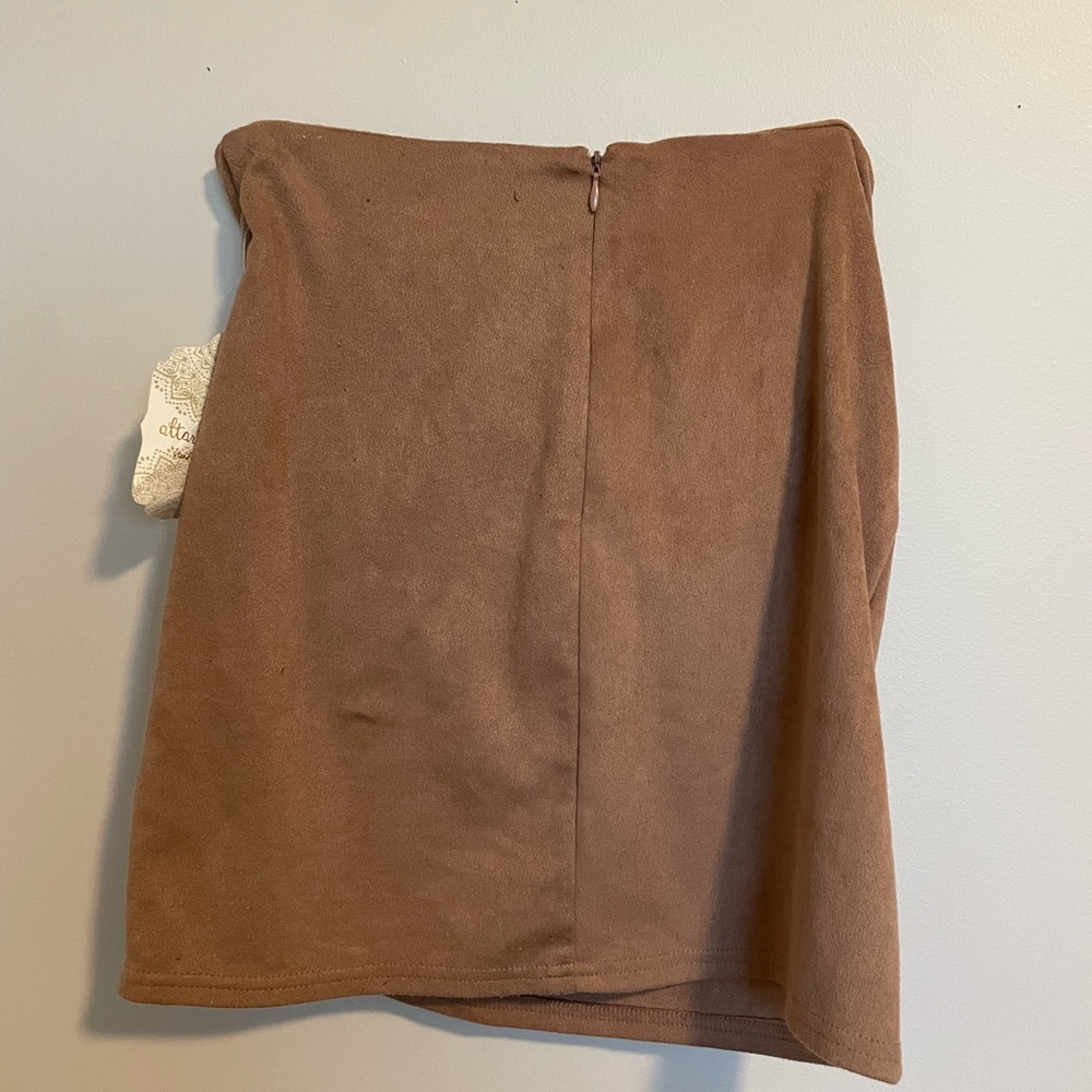Altars State Camel Suede Skirt - Picture 3 of 5